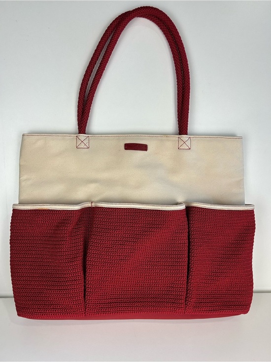 The Sak Handbags - THE SAK ELLIOTT LUCCA CANVAS AND CROCHET SHOPPER TOTE